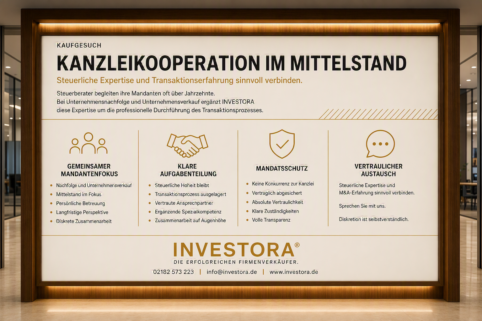 M&A-Transaktionen im Mittelstand – verlässliche Zusammenarbeit mit Ihrer Kanzlei Steuerliche Expertise und Transaktionserfahrung sinnvoll verbinden Steuerberater begleiten ihre Mandanten häufig über viele Jahre, oft über Jahrzehnte. Sie kennen die wirtschaftliche Entwicklung eines Unternehmens, die familiären Hintergründe der Gesellschafter und die Besonderheiten der jeweiligen Branche oftmals besser als jeder andere externe Berater.